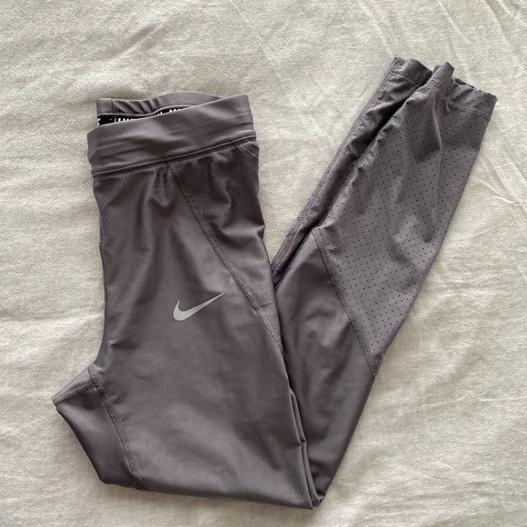 Nike Pants - Nike, Dri-Fit grey/silver Nike Running leggings, size XS